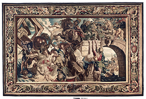 Tapestry showing the Triumph of Constantine over Maxentius at the Battle of the Milvian Bridge