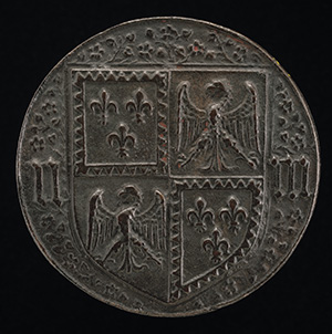 Niccolo III d'Este, 1383-1441, Marquess of Ferrara 1393 [obverse]; The Este Shield [reverse]