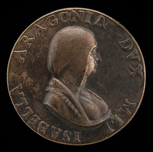 Isabella of Aragon, 1470-1524, Wife of Giangaleazzo Sforza, Duke of Milan, 1489 [obverse]; Figure before a Palm Tree [reverse]
