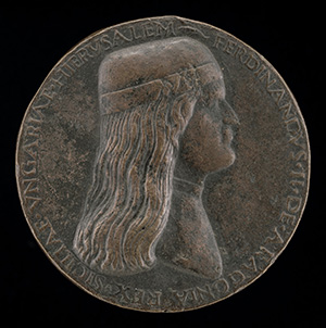 Ferdinand II of Aragon, died 1496, Prince of Capua and King of Naples 1495 [obverse]; Janiform Head [reverse]