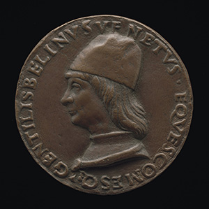 Gentile Bellini, 1429-1507, Venetian Painter [obverse]; Incised Inscription [reverse]