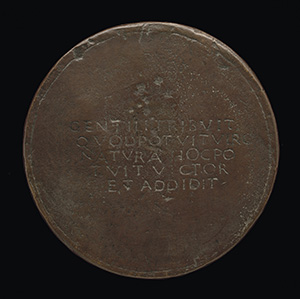 Gentile Bellini, 1429-1507, Venetian Painter [obverse]; Incised Inscription [reverse]