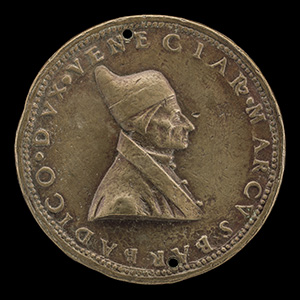 Marco Barbarigo, c. 1413-1486, Doge of Venice 1485 [obverse]; Inscription in Wreath of Ivy [reverse]