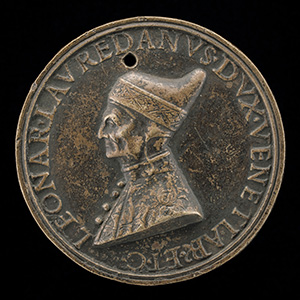 Leonardo Loredano, 1436-1521, Doge of Venice 1501 [obverse]; Equity Holding Scales and Septre [reverse]