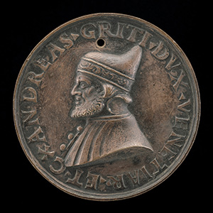 Andrea Gritti, 1455-1538, Doge of Venice 1523 [obverse]; Venetia Holding Scales and Cornucopiae [reverse]
