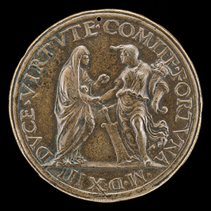 Giuliano II de' Medici, 1479-1516, Duc de Nemours 1515 [obverse]; Virtue and Fortune [reverse]