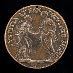 Antonio Grimani, Doge of Venice 1521-1523 [obverse]; Justice and Peace [reverse]