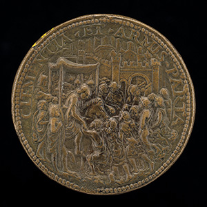 Francesco I Sforza, 1401-1466, 4th Duke of Milan 1450 [obverse]; Francesco Approaching a City [reverse]