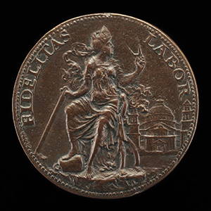 Donato Bramante, c. 1444-1514, Architect [obverse]; Architecture Holding a Compass and Square [reverse]