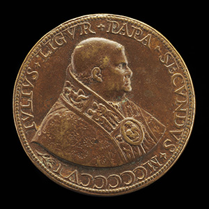 Julius II (Giuliano della Rovere, 1443-1513), Pope 1503 [obverse]; View of Saint Peter's [reverse]