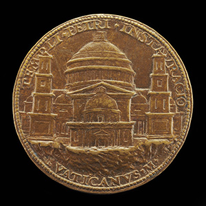Julius II (Giuliano della Rovere, 1443-1513), Pope 1503 [obverse]; View of Saint Peter's [reverse]