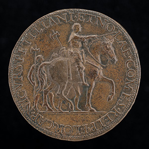 Niccolo Orsini, 1442-1510, Count of Pitigliano and Nola, Captain of the Army of the Roman Church and of the Florentine Republic [obverse]; Orsini Riding [reverse]