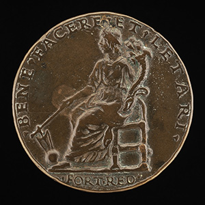 Rinaldo Orsini, d. 1510, Archibishop of Florence 1474 [obverse]; Fortune Holding a Rudder and Cornucopiae [reverse]