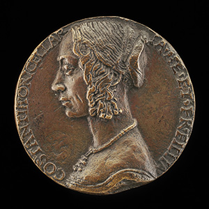 Costanza Rucellai, probably Daughter of Girolamo Rucellai and Wife of Francesco Dini 1471 [obverse]; Virginity Tying Love to a Tree [reverse]