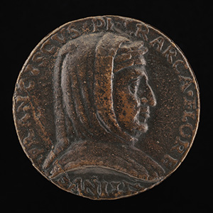 Francesco Petrarca of Arezzo, 1304-1374, Poet [obverse]; Poetry Walking in a Wood [reverse]