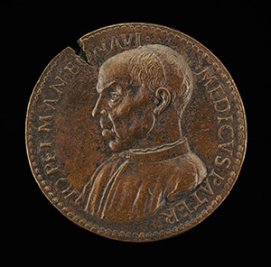 Giampietro Mantova Benavides, died 1520, Paduan Physician [obverse]; Temple with Goddess [reverse]