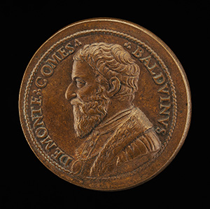 Balduino del Monte, died 1556, Brother of Pope Julius III, Count of Monte Sansovino 1550 [obverse]; Combat between Two Horsemen [reverse]
