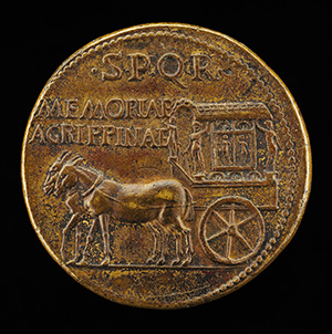 Agrippina Senior, 14 B.C.-A.D. 33, Daughter of Marcus Agrippa, Wife of Germanicus [obverse]; Funeral Car [reverse]