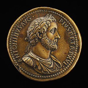 Antoninus Pius, Emperor A.D. 138-161 [obverse]; Roma, the Emperor, and Victory [reverse]