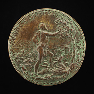 Fernando Francesco II d'Avalos, c. 1530-1571, Marquess of Pescara [obverse]; Fernando as Hercules Plucking the Apples of the Hesperides [reverse]