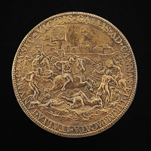 Gonsalvo de Cordoba, 1443-1515, called the Great Captain [obverse]; Battle under City Walls [reverse]