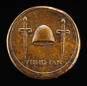 Lorenzino de' Medici, 1514-1547, Son of Pierfrancesco II [obverse]; Cap of Liberty between Daggers [reverse]