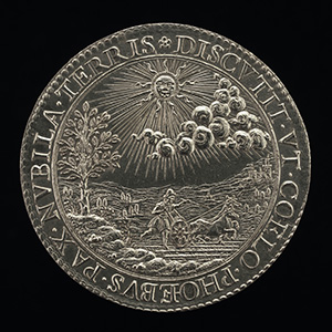 Charles III de Lorraine, 1543-1608, Duke de Guise [obverse]; A Man Ploughing [reverse]