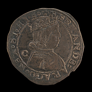 Ferdinand (Ferrante) I of Aragon, 1423-1494, King of Naples 1458 [obverse]; Saint Michael Spearing the Dragon [reverse]