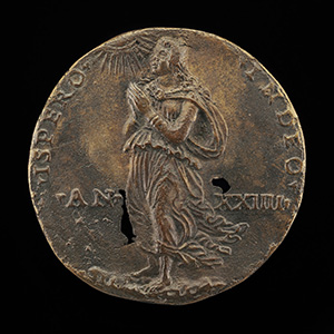 Nonnina Strozzi, Wife of Bernardo Barbigia [obverse]; Nonnina Praying [reverse]