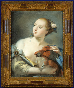 Young Woman with a Parrot