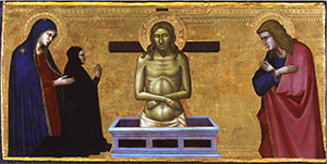 Man of Sorrows with the Virgin Mary, Saint John and a Donor