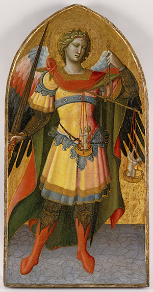 Virgin and Child Enthroned with the Archangel Michael, and Saints Lawrence, Stephen, George
