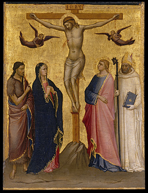 The Crucifixion with Saint John the Baptist, the Virgin, Saint John the Evangelist, and a Carthusian Saint