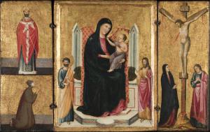 Madonna and Child with Saints and the Crucifixion (Triptych)