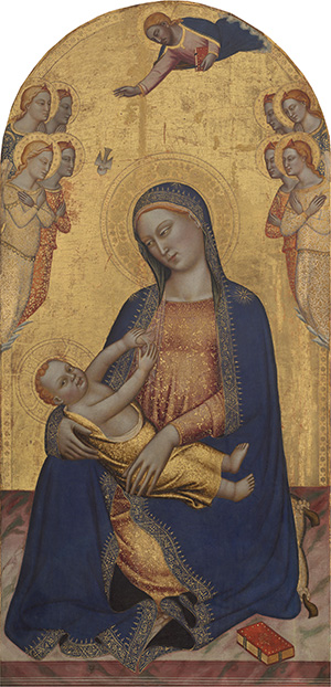 Madonna and Child with God the Father Blessing and Angels
