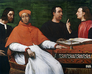 Cardinal Bandinello Sauli, His Secretary, and Two Geographers