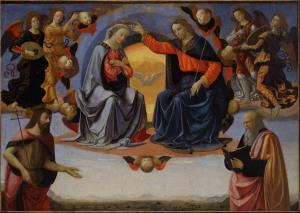 The Coronation of the Virgin with Saint John the Baptist and Saint John the Evangelist