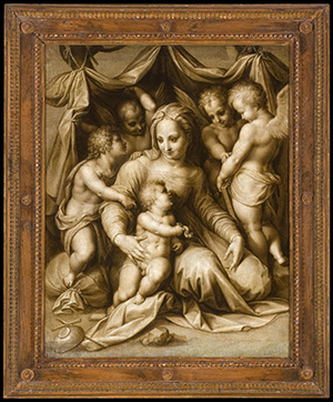 Madonna & Child with Saint John the Baptist and Three Angels