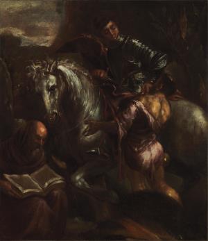 Saint Martin Dividng His Cloak with a the Beggar