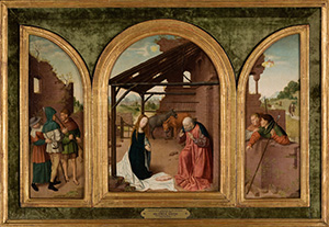 Nativity with Adoration of the Shepherds (Triptych)