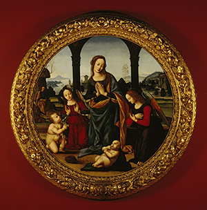 Madonna and Child with Young Saint John The Baptist, Joseph and Angels