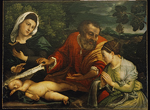 The Holy Family with a Donatrix as Saint Catherine of Alexandria