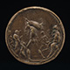 Classical Subject: Male Figure Carrying a Stag [obverse]; Classical Subject: Flaming Tripod on Altar [reverse]