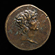 "Augustus" (Self-Portrait) [obverse]; Male Figure and Winged Caduceus [reverse]