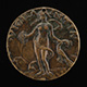 Roberto di Ruggiero Macinghi [obverse]; Figure Holding a Shield and Peacock [reverse]