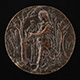 Francesco Petrarca of Arezzo, 1304-1374, Poet [obverse]; Poetry Walking in a Wood [reverse]