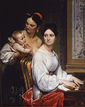 Horace Vernet, Portrait of the Marchesa Cunegonda Misciattelli with Her Infant Son and His Nurse, 1830, University of Arizona Museum of Art, K1035