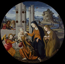 Bernardino Fungai, Madonna and Child with Saints and Angels, c.1510-15, Lowe Art Museum, K1341