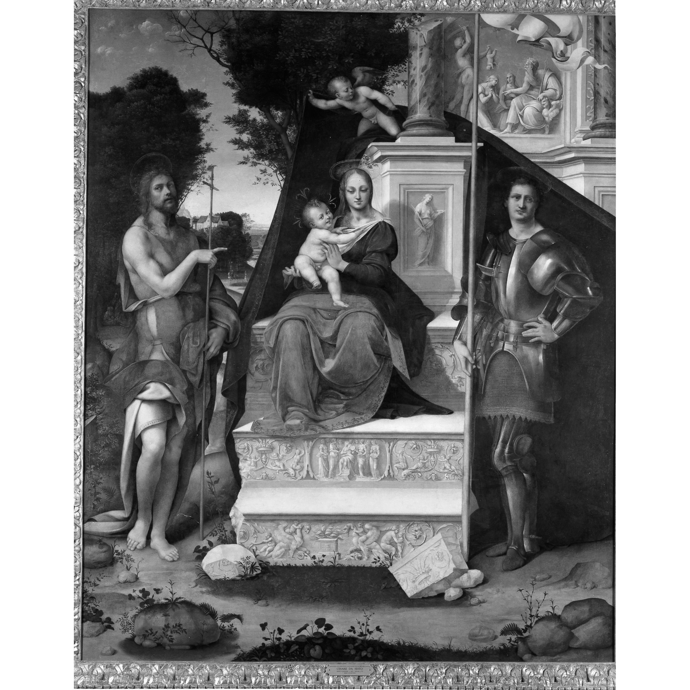 Madonna and Child with Saint John the Baptist and Saint George | Kress  Paintings Conservation